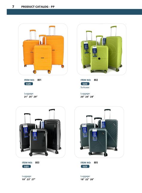 global luggage catalog